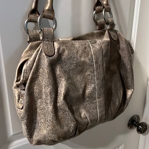 Golden Lodi vegan zip top tote, shoulder/hobo bag. NWOT